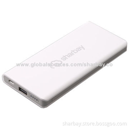 USB Mobile Phone Charger, Built-in Li-Polymer Power Battery, Ultra Thin/5V/1.5A Input/5V/2.1A Output